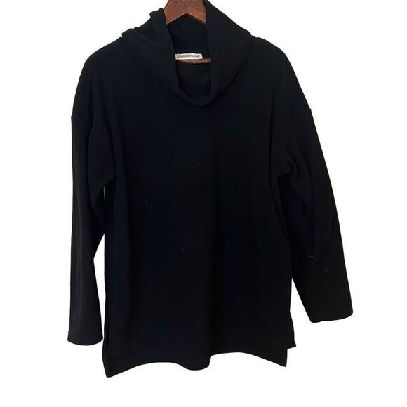 Coldwater Creek Fleece Cowl Neck Top - Picture 1 of 6